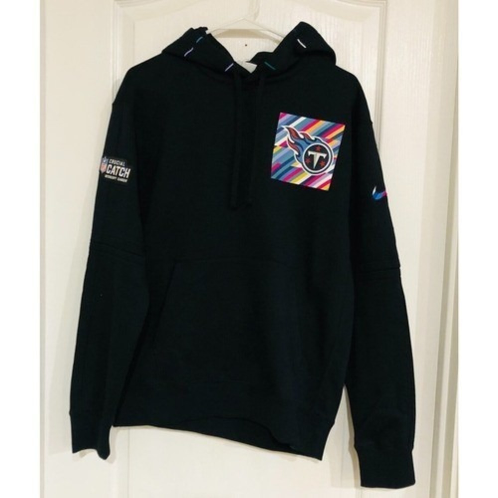 Nike NFL Tennessee Titans Crucial Catch Hoodie Black Mens Medium New DA0524-010